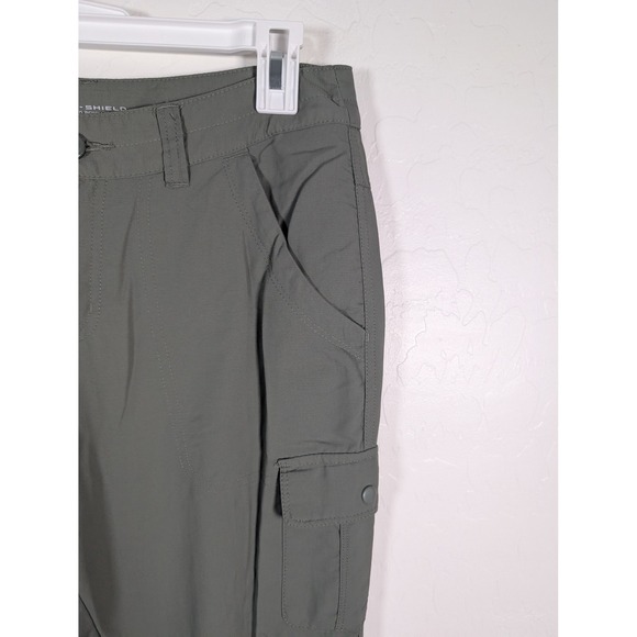 Columbia Pants Womens 8 Regular Green Omni-Shield Hiking Cargo Outdoor Nylon - Picture 4 of 13